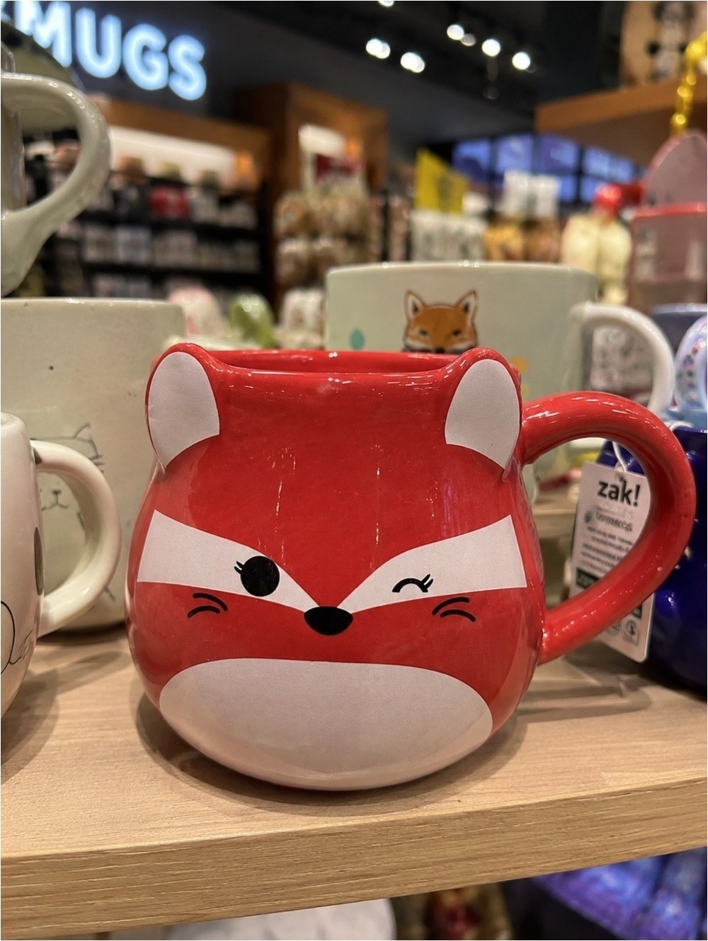 Squishmallows Fox Ceramic Mug Red Cute Animal Coffee Cup 2025 Like New